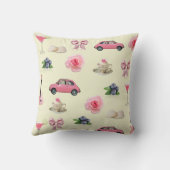 モノグラムパーソナライズされたコケットヴィンテージシーシェル クッション (裏面)