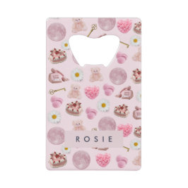 モノグラムパーソナライズされたコケットヴィンテージシーシェル クレジットカード栓抜き