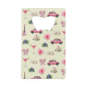 モノグラムパーソナライズされたコケットヴィンテージシーシェル クレジットカード栓抜き (裏面)