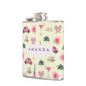 モノグラムパーソナライズされたコケットヴィンテージシーシェル フラスク (左)