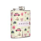 モノグラムパーソナライズされたコケットヴィンテージシーシェル フラスク (右)