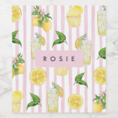 モノグラムパーソナライズされたコケットヴィンテージシーシェル ワインラベル (シングルラベル)