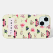 モノグラムパーソナライズされたコケットヴィンテージシーシェル Case-Mate iPhoneケース (裏面 (横))