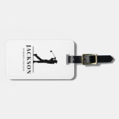 モノグラムパーソナライズされたゴルファー ラゲッジタグ (正面横)