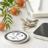 モノグラムパーソナライズされたゴルフクラブ キーホルダー (側面)