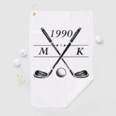 モノグラムパーソナライズされたゴルフクラブ ゴルフタオル (インサイチュ)