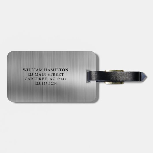 モノグラムパーソナライズされたゴルフスイング ラゲッジタグ (裏面横)