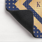 モノグラムパーソナライズされたゴールデン航海のマウスパッド マウスパッド (コーナー)