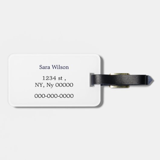 モノグラムパーソナライズされたサッカーボールスポーツ ラゲッジタグ (裏面横)