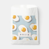 モノグラムパーソナライズされたサニーサイドアップ卵パターン フェイバーバッグ (正面)