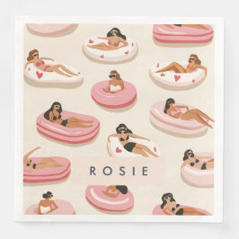 モノグラムパーソナライズされたサマープールフロートパターン