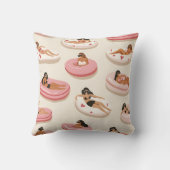 モノグラムパーソナライズされたサマープールフロートパターン クッション (裏面)