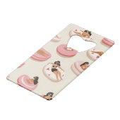 モノグラムパーソナライズされたサマープールフロートパターン クレジットカード栓抜き (裏面アングル)