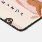 モノグラムパーソナライズされたサマープールフロートパターン デスクマット (コーナー)