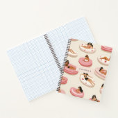 モノグラムパーソナライズされたサマープールフロートパターン ノートブック (内部)