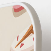 モノグラムパーソナライズされたサマープールフロートパターン ピックルボールラケット (左詳細)