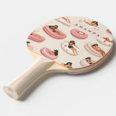 モノグラムパーソナライズされたサマープールフロートパターン 卓球ラケット (正面アングル)