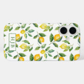 モノグラムパーソナライズされたサマーレモンiPhone 16ケース Case-Mate iPhoneケース (裏面 (横))