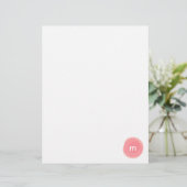 モノグラムパーソナライズされたサンゴとピンクモダン色 レターヘッド (スタンド正面)