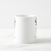 モノグラムパーソナライズされたサンタハットファミリークリスマス コーヒーマグカップ (中央)