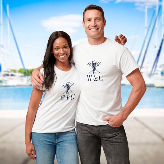 モノグラムパーソナライズされたシホース航海の Tシャツ