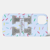 モノグラムパーソナライズされたシルバーイニシャルHあなたの名前 Case-Mate iPhoneケース (裏面 (横))