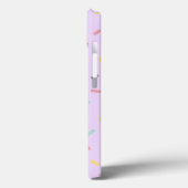 モノグラムパーソナライズされたシルバーイニシャルQお名前 Case-Mate iPhoneケース (裏面 / 左)