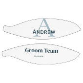 モノグラムパーソナライズされたシンプルグルームチームgroomsmen バスケットボール (パネル)