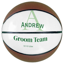 モノグラムパーソナライズされたシンプルグルームチームgroomsmen バスケットボール
