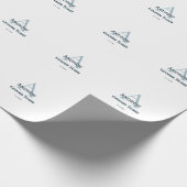 モノグラムパーソナライズされたシンプルグルームチームgroomsmen ラッピングペーパー (角)