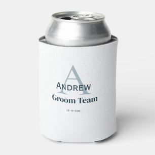 モノグラムパーソナライズされたシンプルグルームチームgroomsmen 缶クーラー