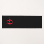 モノグラムパーソナライズされたスクリプト名白黒赤 ヨガマット (正面(横))