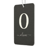 モノグラムパーソナライズされたスクリプト名 カーエアーフレッシュナー (左)