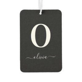 モノグラムパーソナライズされたスクリプト名 カーエアーフレッシュナー