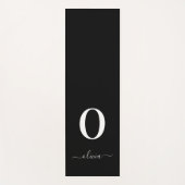 モノグラムパーソナライズされたスクリプト名 ヨガマット (正面)