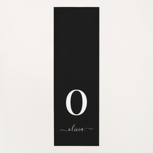 モノグラムパーソナライズされたスクリプト名 ヨガマット (正面)