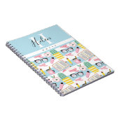 モノグラムパーソナライズされたスクールガール明るいノート ノートブック (右側)