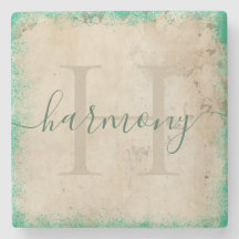 モノグラムパーソナライズされたストーンコースター