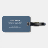 モノグラムパーソナライズされたセイボートレーシンググレー ラゲッジタグ (裏面横)