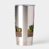 モノグラムパーソナライズされたトラクター装置ティレージ 保温保冷タンブラー (左面)