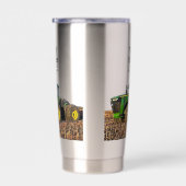 モノグラムパーソナライズされたトラクター装置ティレージ 保温保冷タンブラー (右面)