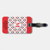 モノグラムパーソナライズされたトランプのポーカー遊のカードスーツ ラゲッジタグ (裏面横)