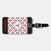 モノグラムパーソナライズされたトランプのポーカー遊のカードスーツ ラゲッジタグ (正面横)