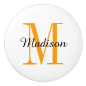 モノグラムパーソナライズされたドロワーノブ セラミックノブ (正面)