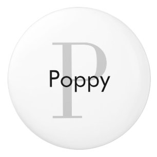 モノグラムパーソナライズされたドロワーノブ セラミックノブ