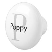 モノグラムパーソナライズされたドロワーノブ セラミックノブ (右)