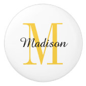 モノグラムパーソナライズされたドロワーノブ セラミックノブ (正面)