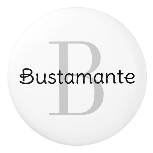 モノグラムパーソナライズされたドロワーノブ セラミックノブ (正面)