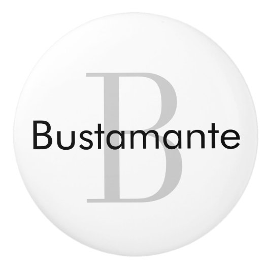 モノグラムパーソナライズされたドロワーノブ セラミックノブ (正面)