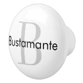 モノグラムパーソナライズされたドロワーノブ セラミックノブ (右)